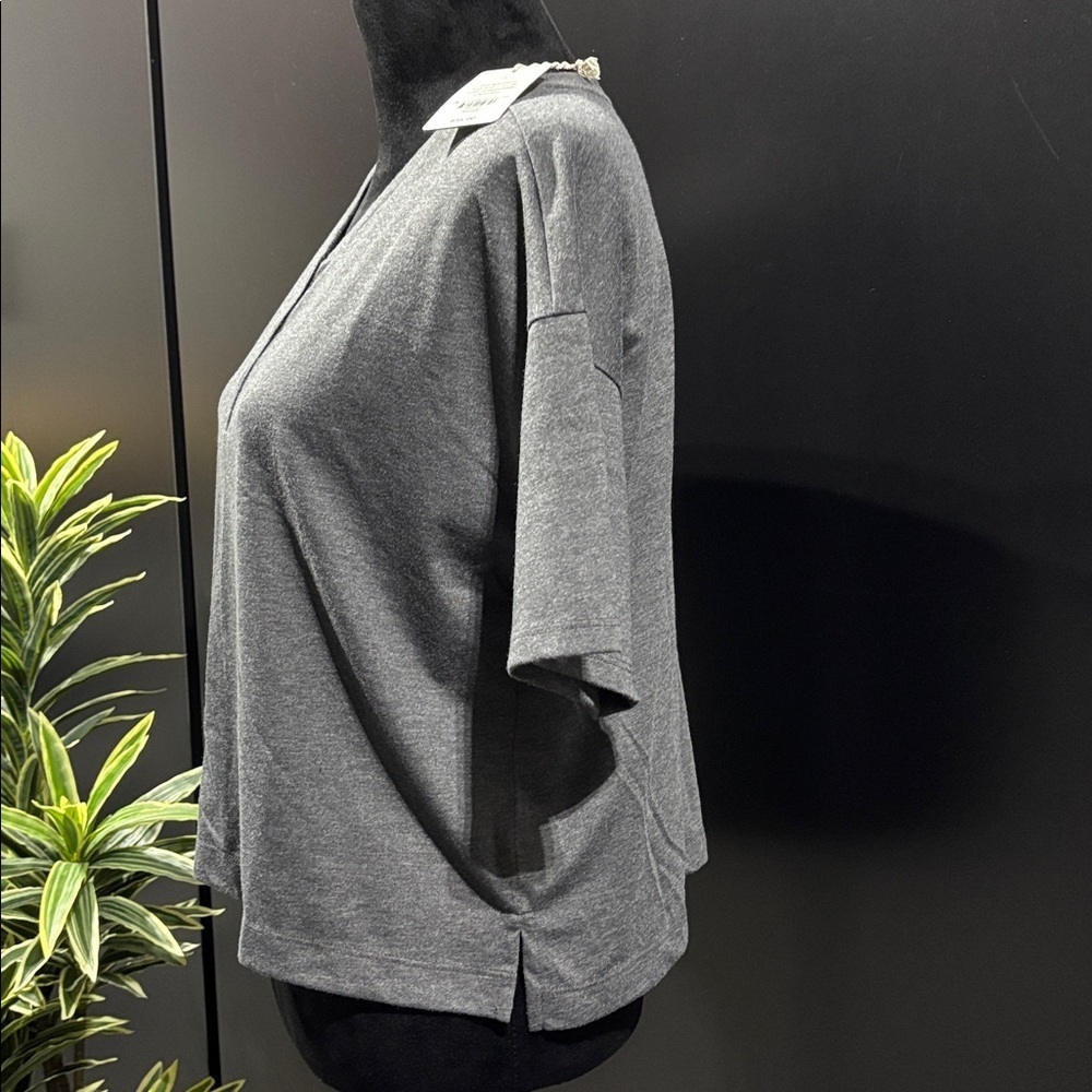 UpWest Oversized Loose fit,boxy crewneck button detail,slit sides,soft - Picture 2 of 8